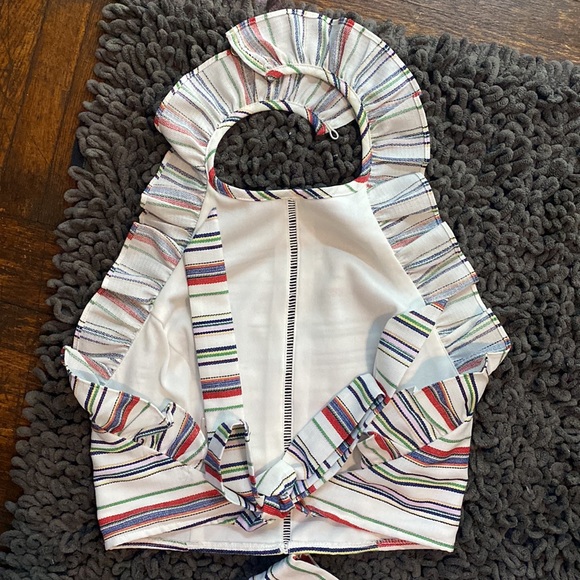 Aura Striped Ruffle Shorts Set - Picture 5 of 7